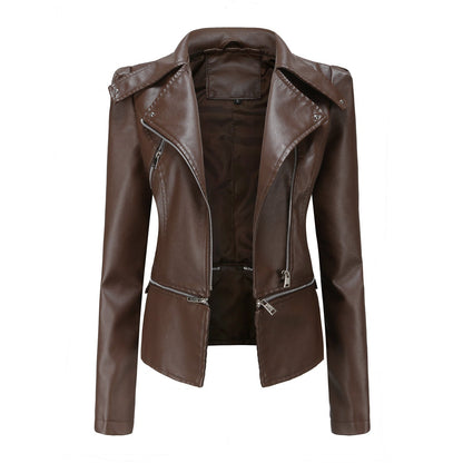 Detachable Hem Leather Jacket