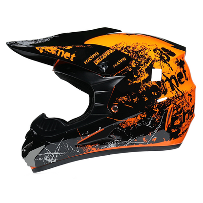 All-weather Off-Road Motorcycle Helmet MX Dirt Bike Racing Helmet - Matte Black