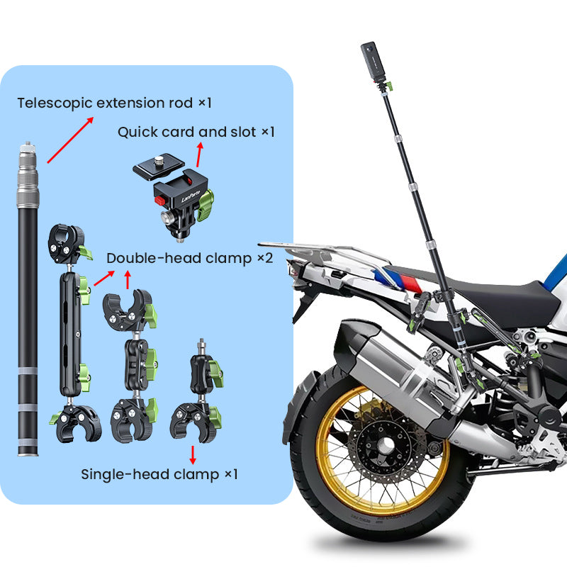 Motorcycle Action Camera Mount Selfie Stick