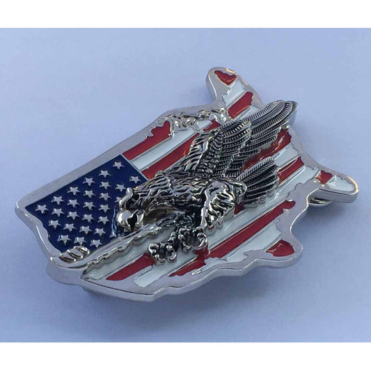 American Map Soaring Eagle Belt Buckle