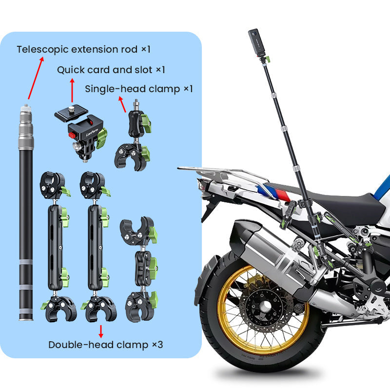 Motorcycle Action Camera Mount Selfie Stick