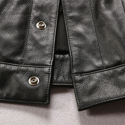 Men's Riding Cowhide Leather Vest