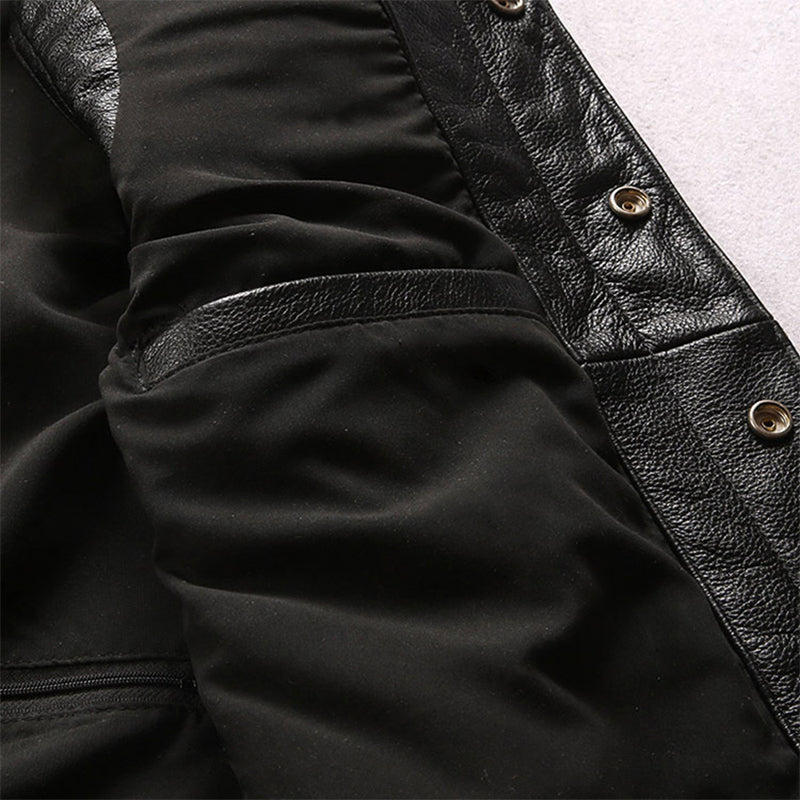 Men's Riding Cowhide Leather Vest