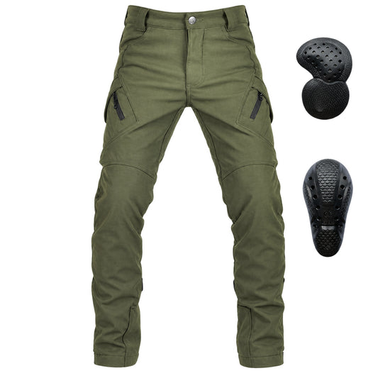 Men’s VX6 Fleece-Lined Water-Repellent Riding Trousers — green product on white background