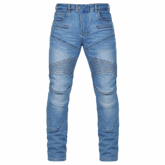 Men’s Classic Motorcycle Slim Fit Riding Jeans — main product on white background