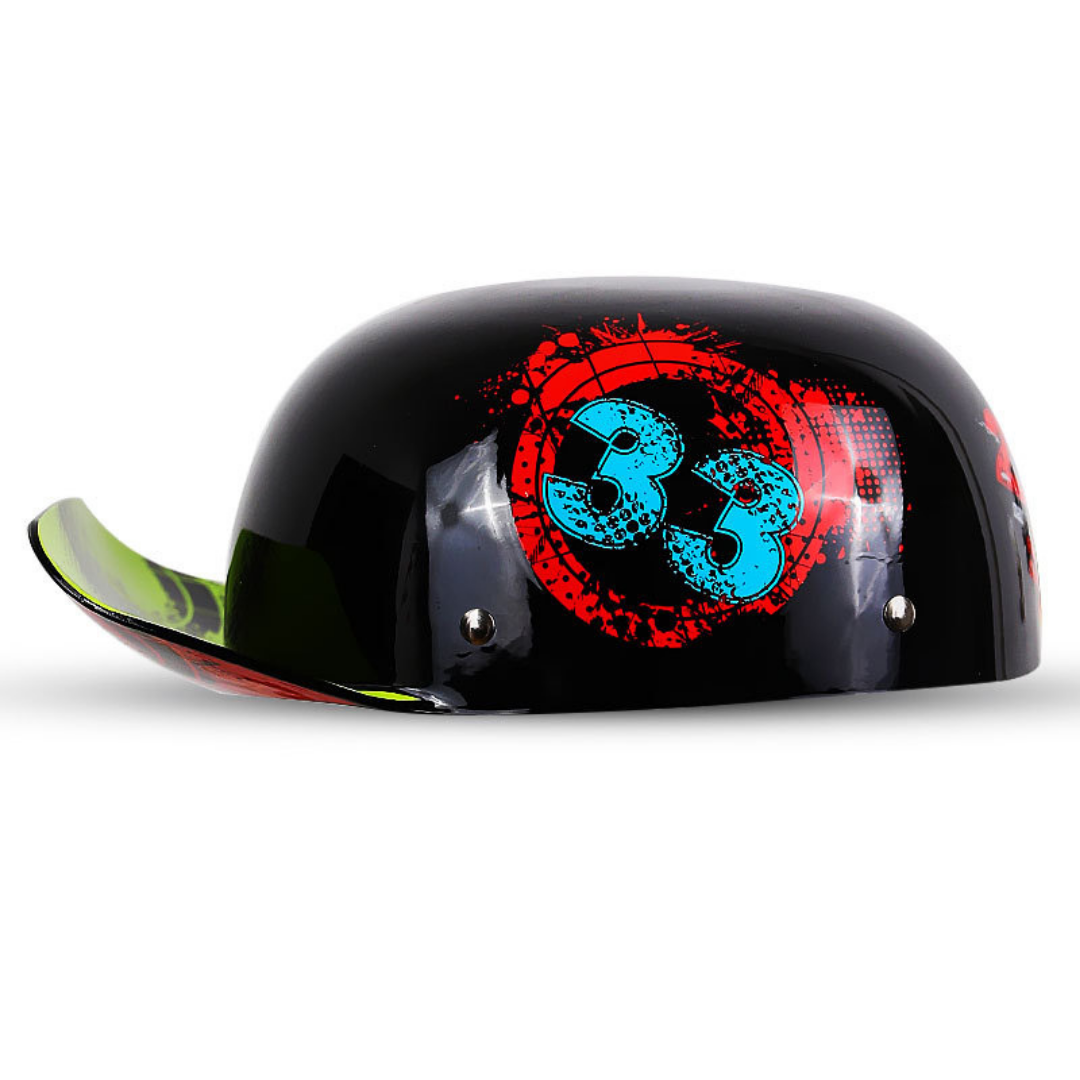 Retro Baseball Motorcycle Helmet Cap Helmet