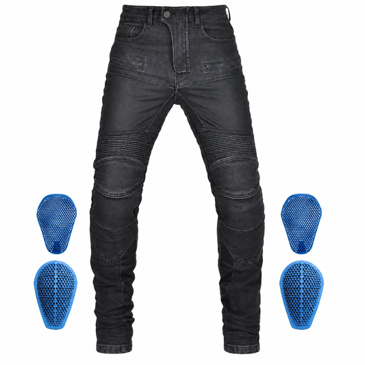 Men’s Rush 26 Summer Mesh Protective Motorcycle Jeans – product black – Black