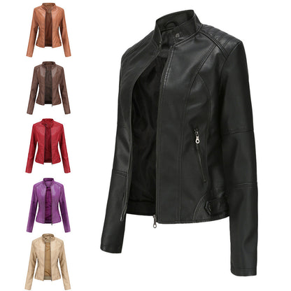 Women's Essential Faux Leather Biker Jacket
