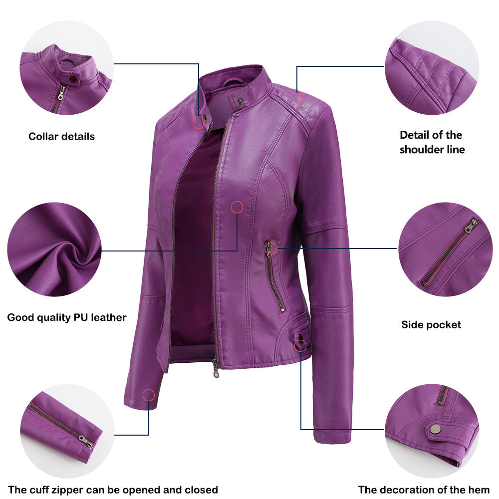 Women's Essential Faux Leather Biker Jacket