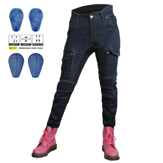 Women's K-2 Cordura Motorcycle Cargo Jeans